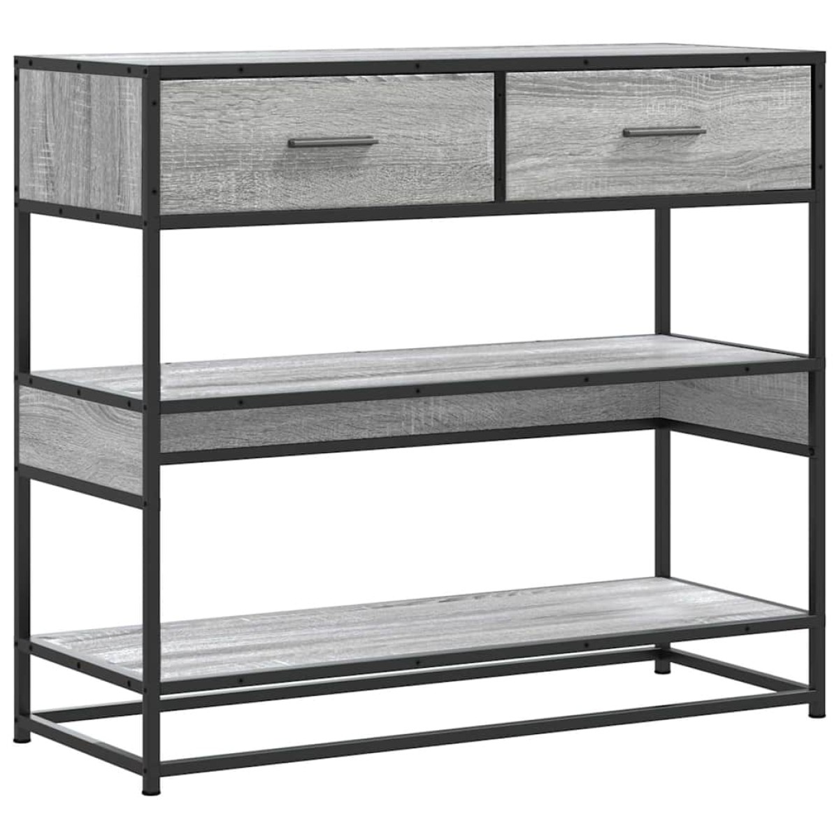 vidaXL Τραπέζι κονσόλας Γκρίζο Σονόμα 90x35x80 cm Ξύλινη κατασκευή
