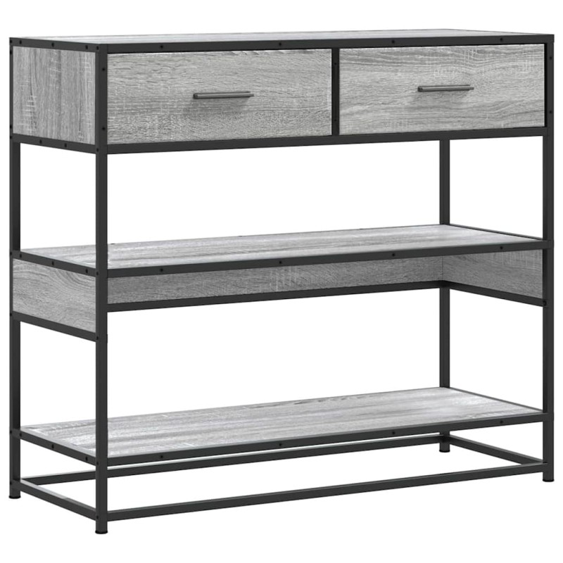 vidaXL Τραπέζι κονσόλας Γκρίζο Σονόμα 90x35x80 cm Ξύλινη κατασκευή