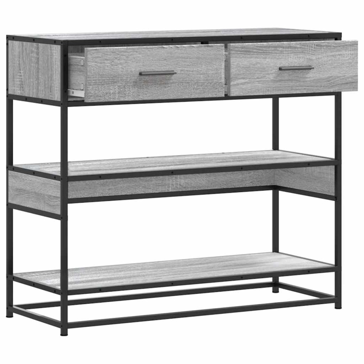 vidaXL Τραπέζι κονσόλας Γκρίζο Σονόμα 90x35x80 cm Ξύλινη κατασκευή