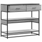 vidaXL Τραπέζι κονσόλας Γκρίζο Σονόμα 90x35x80 cm Ξύλινη κατασκευή