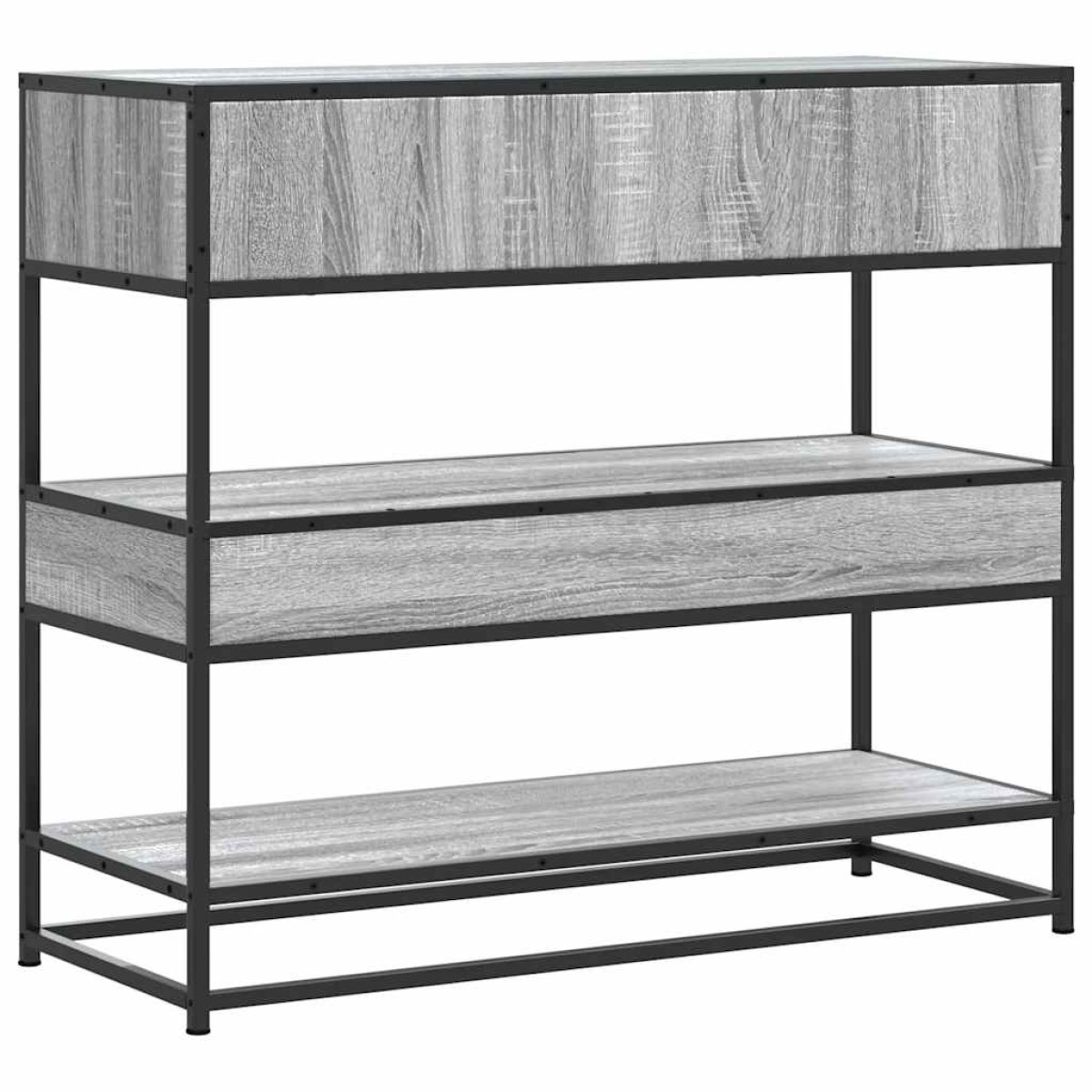 vidaXL Τραπέζι κονσόλας Γκρίζο Σονόμα 90x35x80 cm Ξύλινη κατασκευή