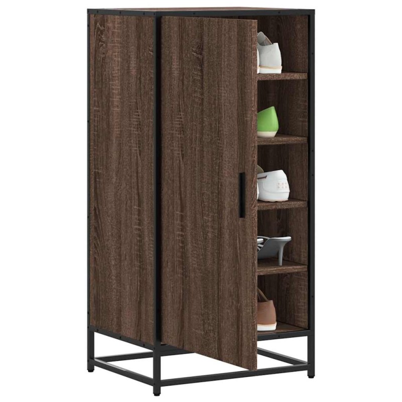 vidaXL Ράφι παπουτσιών καφέ δρυς 48x38x97,5 cm Κατασκευασμένο ξύλο