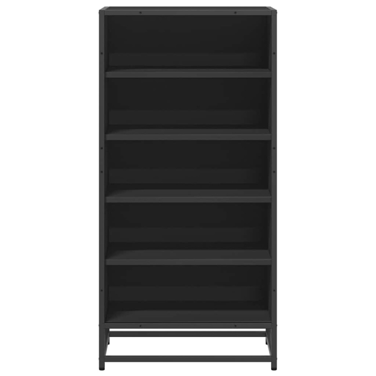 vidaXL Παπουτσοθήκη Μαύρο 48x38x97,5 εκ. από Επεξεργασμένο Ξύλο