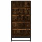 vidaXL Παπουτσοθήκη Καπνιστή Δρυς 48x38x97,5 εκ. Επεξεργασμένο Ξύλο