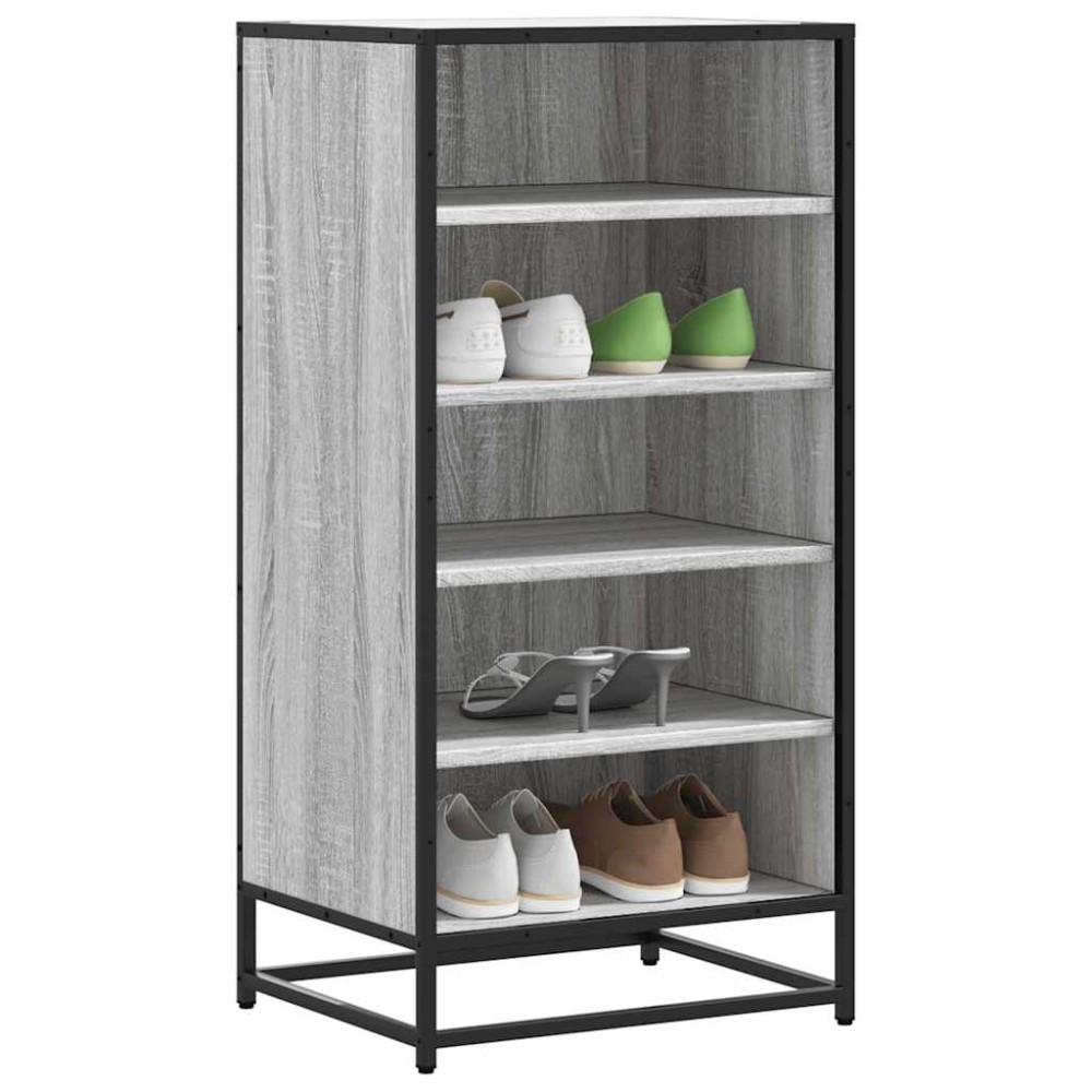 Ράφι παπουτσιών vidaXL Γκρι Sonoma 48x38x97,5 cm Κατασκευασμένο ξύλο