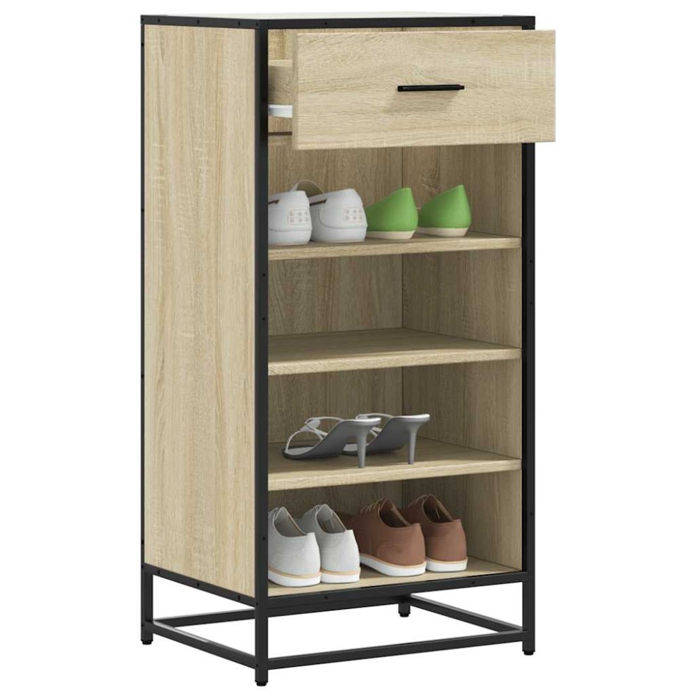 vidaXL Παπουτσοθήκη Sonoma Δρυς 48x38x97,5 εκ. Επεξεργασμένο Ξύλο