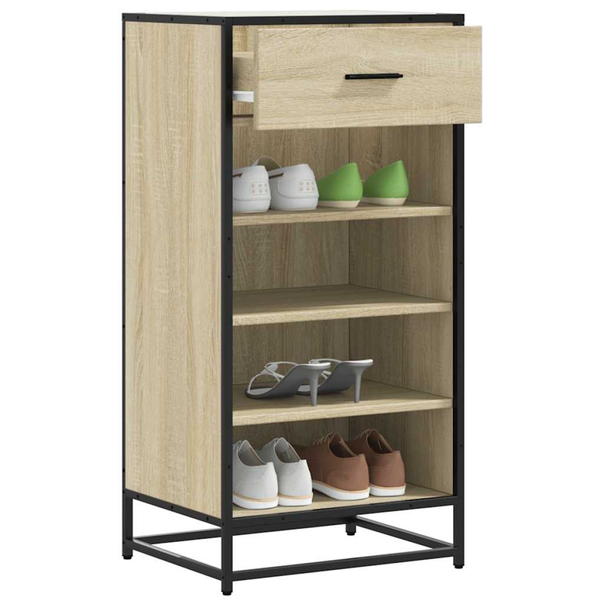 vidaXL Παπουτσοθήκη Sonoma Δρυς 48x38x97,5 εκ. Επεξεργασμένο Ξύλο