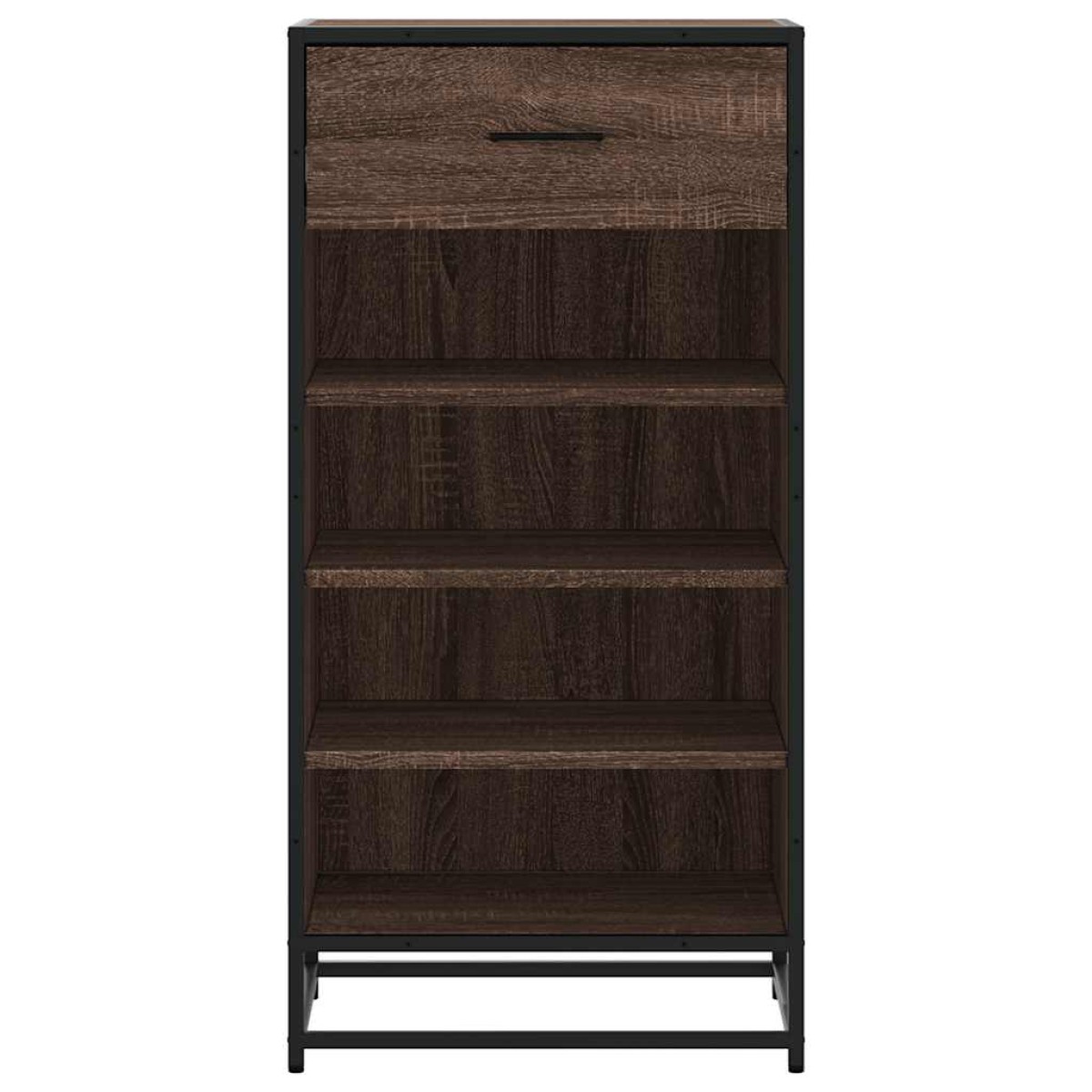vidaXL Ράφι παπουτσιών καφέ δρυς 48x38x97,5 cm Κατασκευασμένο ξύλο