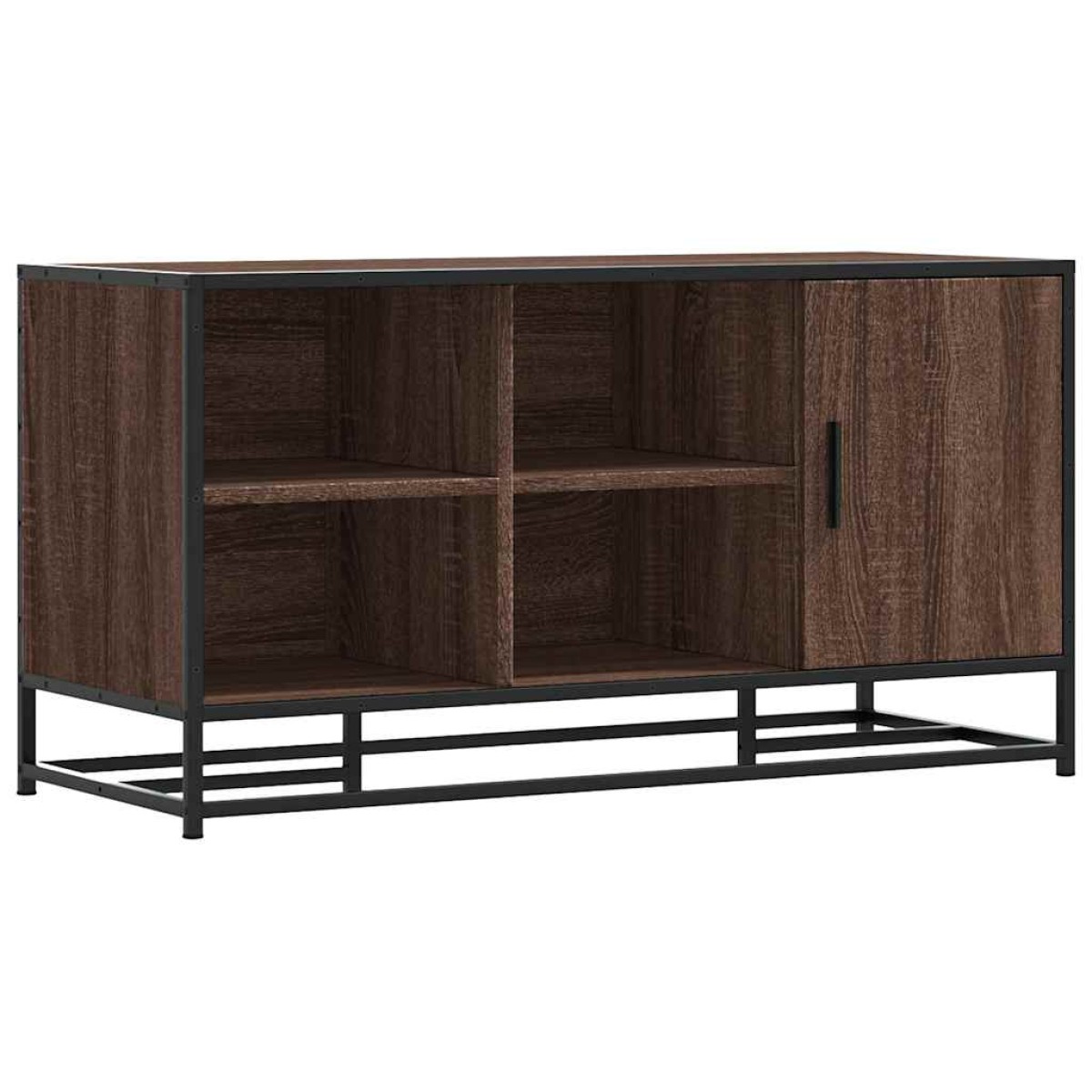 vidaXL Πάγκος παπουτσιών καφέ δρυς 100x40x53,5 cm