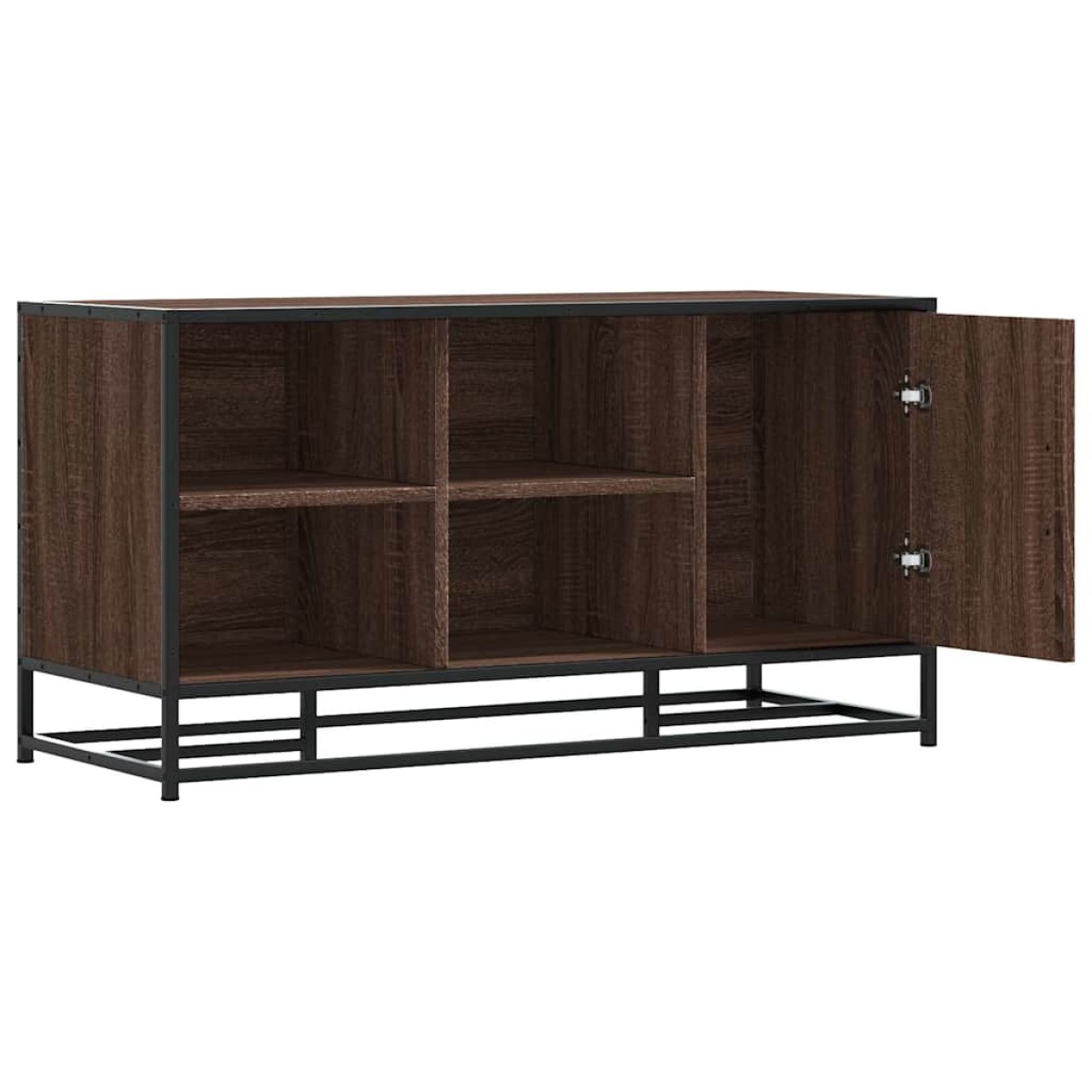 vidaXL Πάγκος παπουτσιών καφέ δρυς 100x40x53,5 cm