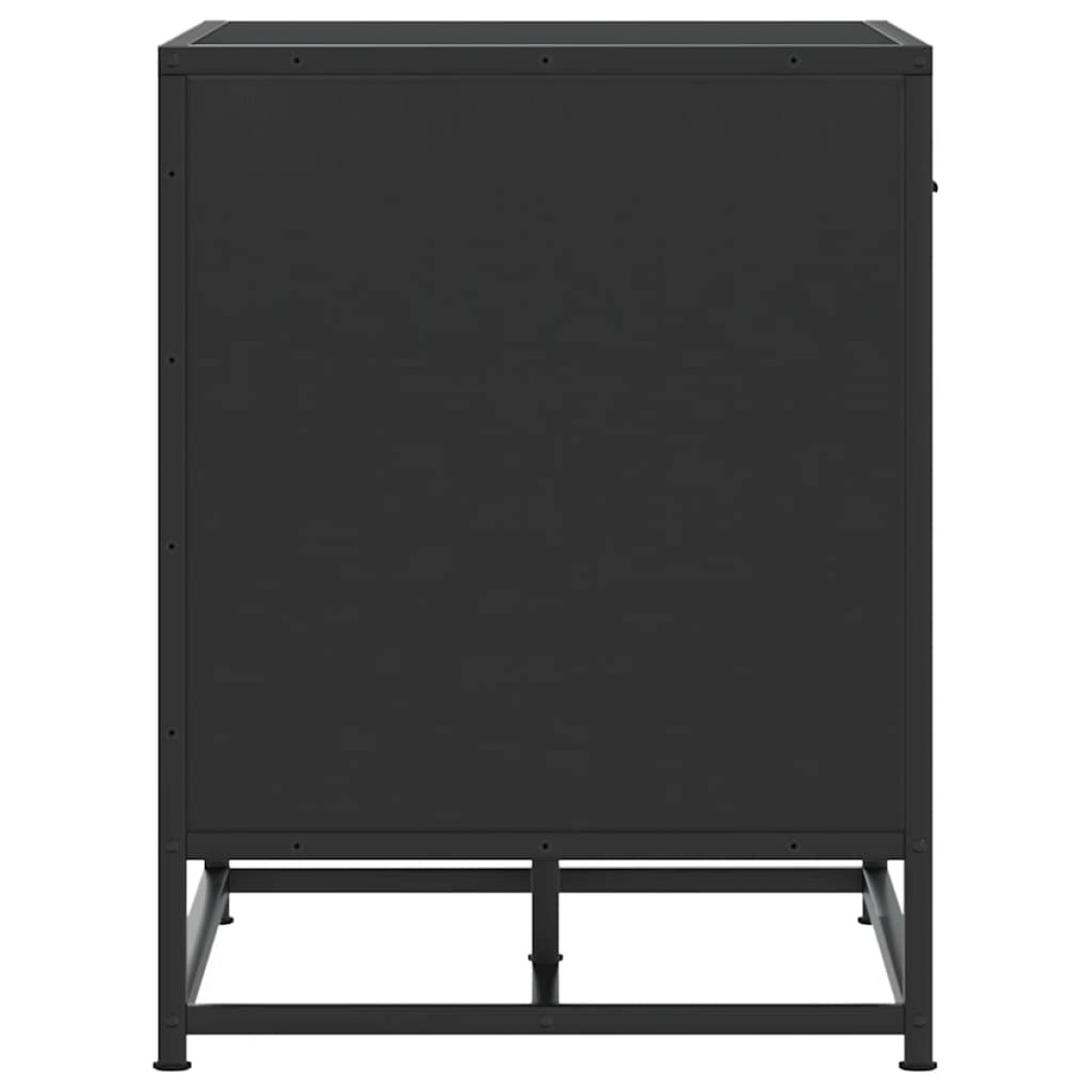 vidaXL Παπουτσοθήκη Μαύρη 60x40x53,5εκ. από Επεξεργασμένο Ξύλο μέταλλο