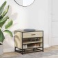 vidaXL Πάγκος παπουτσιών Δρυς sonoma 60x40x53,5 cm Επεξεργασμένο ξύλο