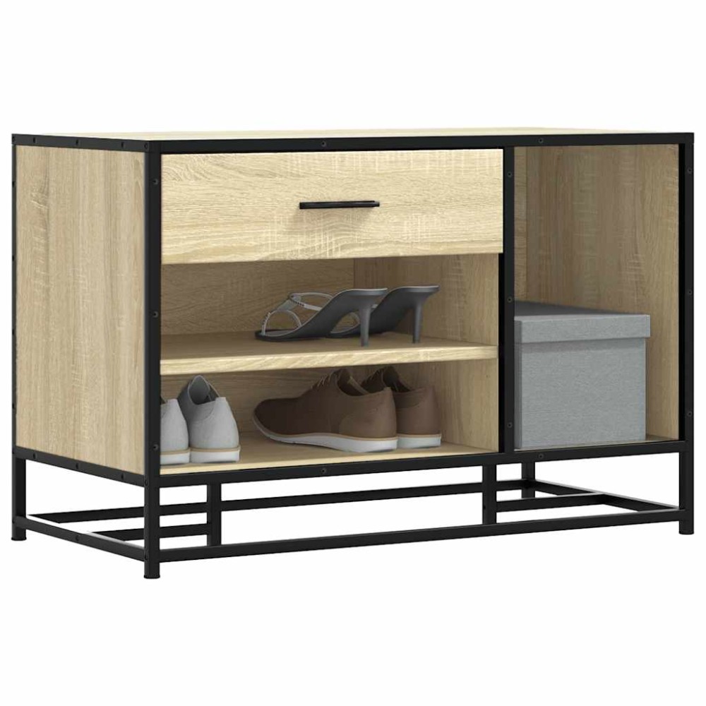 Πάγκος παπουτσιών vidaXL Sonoma Oak 80x40x53,5 cm