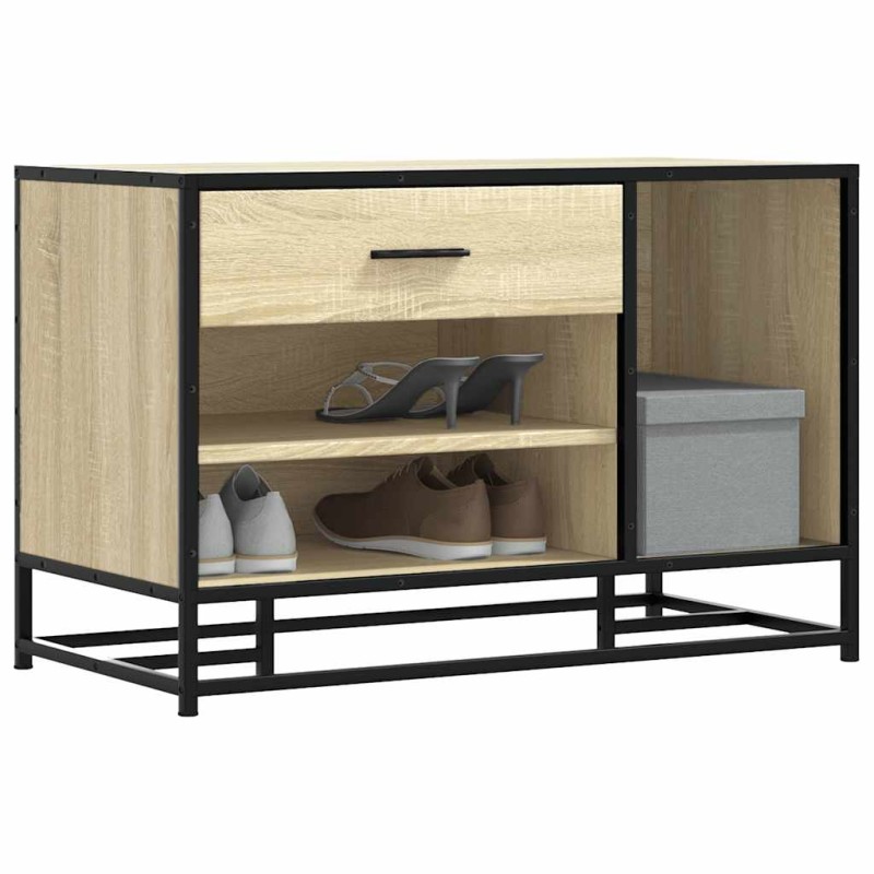 Πάγκος παπουτσιών vidaXL Sonoma Oak 80x40x53,5 cm