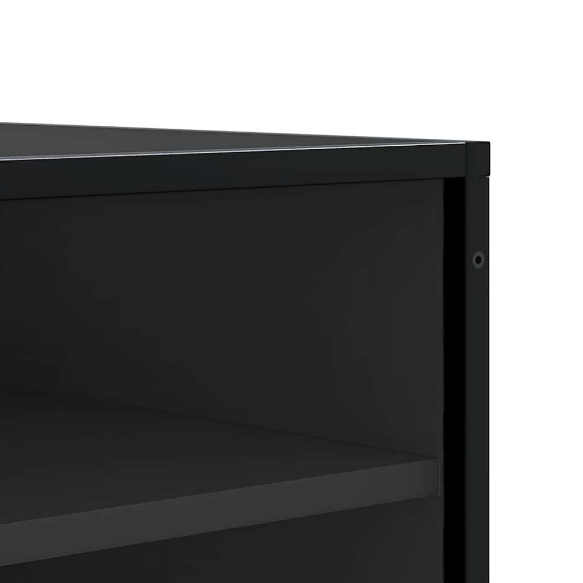 vidaXL Παπουτσοθήκη Μαύρη 84x40x53,5εκ. από Επεξεργασμένο Ξύλο μέταλλο