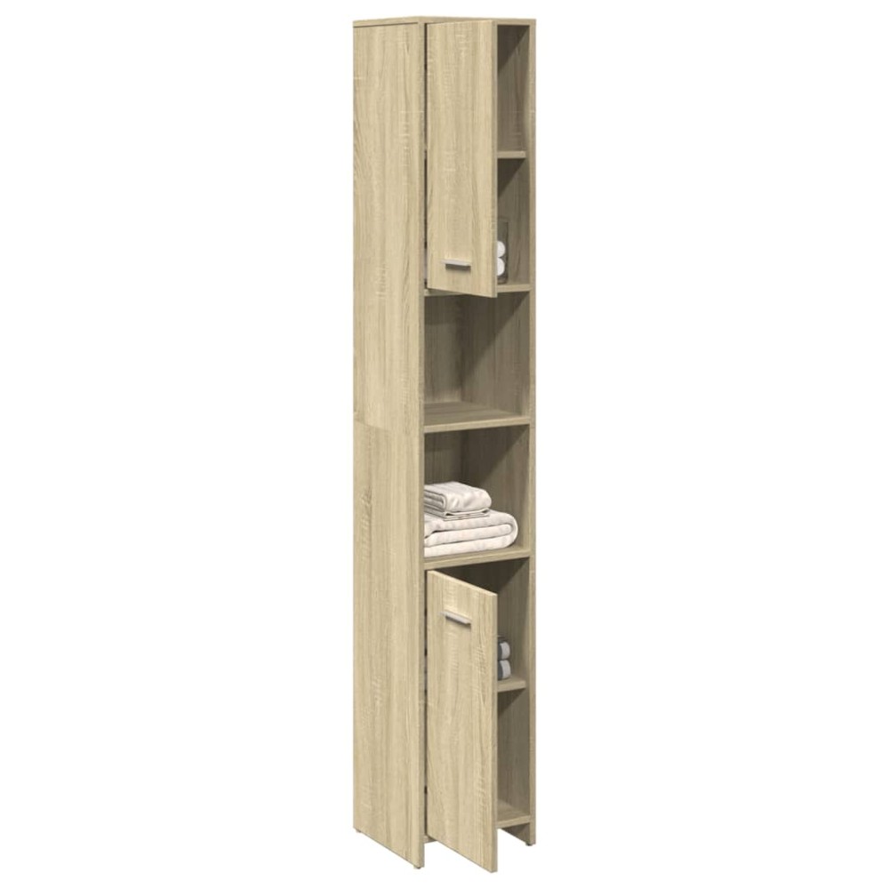 vidaXL Στήλη Μπάνιου Sonoma Δρυς 30x30x183,5 εκ. Επεξεργασμένο Ξύλο