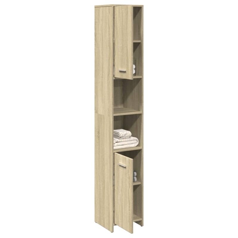 vidaXL Στήλη Μπάνιου Sonoma Δρυς 30x30x183,5 εκ. Επεξεργασμένο Ξύλο