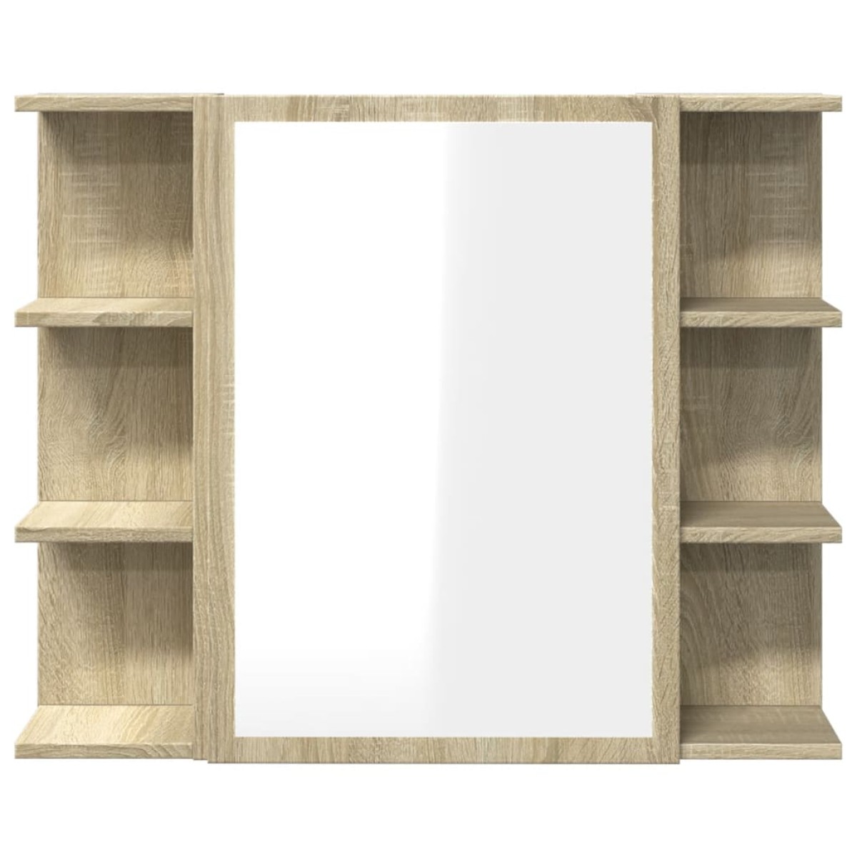 vidaXL Καθρέφτης Μπάνιου Sonoma Δρυς 80 x 20,5 x 64 εκ. Ξύλο