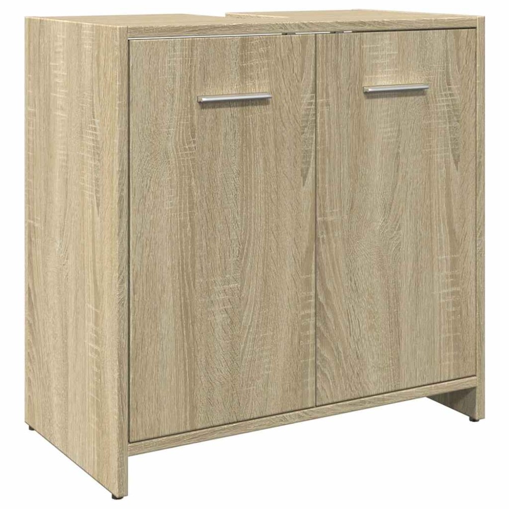 vidaXL Ντουλάπι Νιπτήρα Μπάνιου Sonoma Δρυς 60x33x60 εκ. Επεξ. Ξύλο