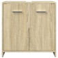vidaXL Ντουλάπι Νιπτήρα Μπάνιου Sonoma Δρυς 60x33x60 εκ. Επεξ. Ξύλο