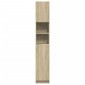 vidaXL Στήλη Μπάνιου Sonoma Δρυς 32 x 25,5 x 190εκ. Επεξεργασμένο Ξύλο