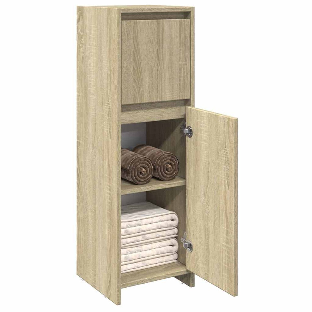 vidaXL Στήλη Μπάνιου Sonoma Δρυς 30 x 30 x 95 εκ. από Ξύλο