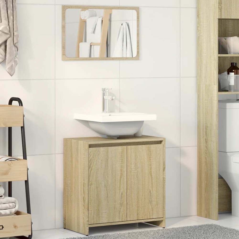 vidaXL Σετ Επίπλων Μπάνιου 2 Τεμαχίων Sonoma Δρυς Επεξεργασμένο Ξύλο