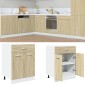 vidaXL Ντουλάπι με Συρτάρια "Lyon" Χρώμα Sonoma Δρυς 60x46x81,5 εκ. από Τεχνητό Ξύλο