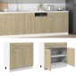 vidaXL Ντουλάπι με Συρτάρια "Lyon" σε Χρώμα Sonoma Δρυς 80x46x81,5 εκ. από Τεχνητό Ξύλο