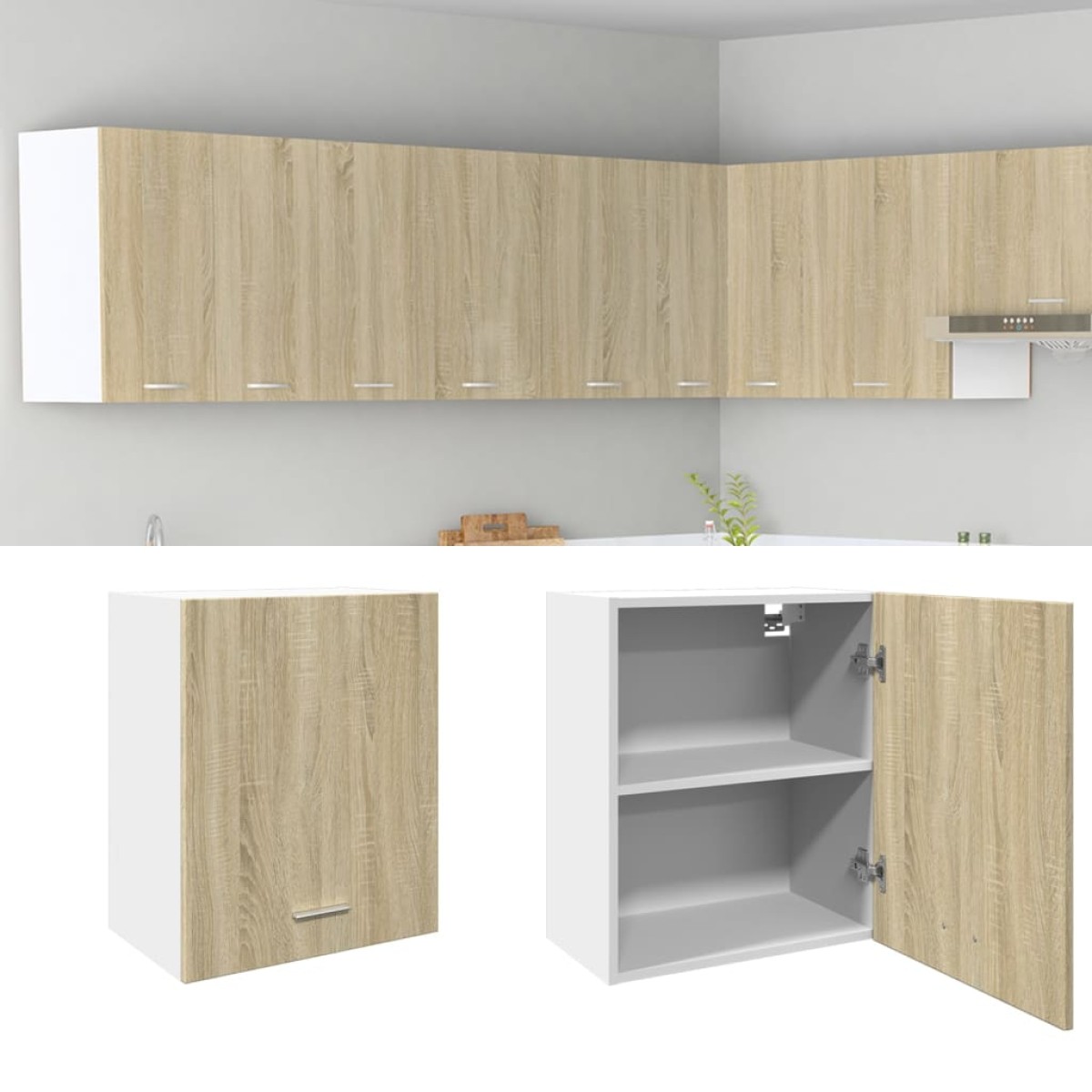 vidaXL Ντουλάπι Τοίχου "Lyon" Ξύλο Sonoma Δρυς 50x31x60 εκ. από Τεχνητό Ξύλο