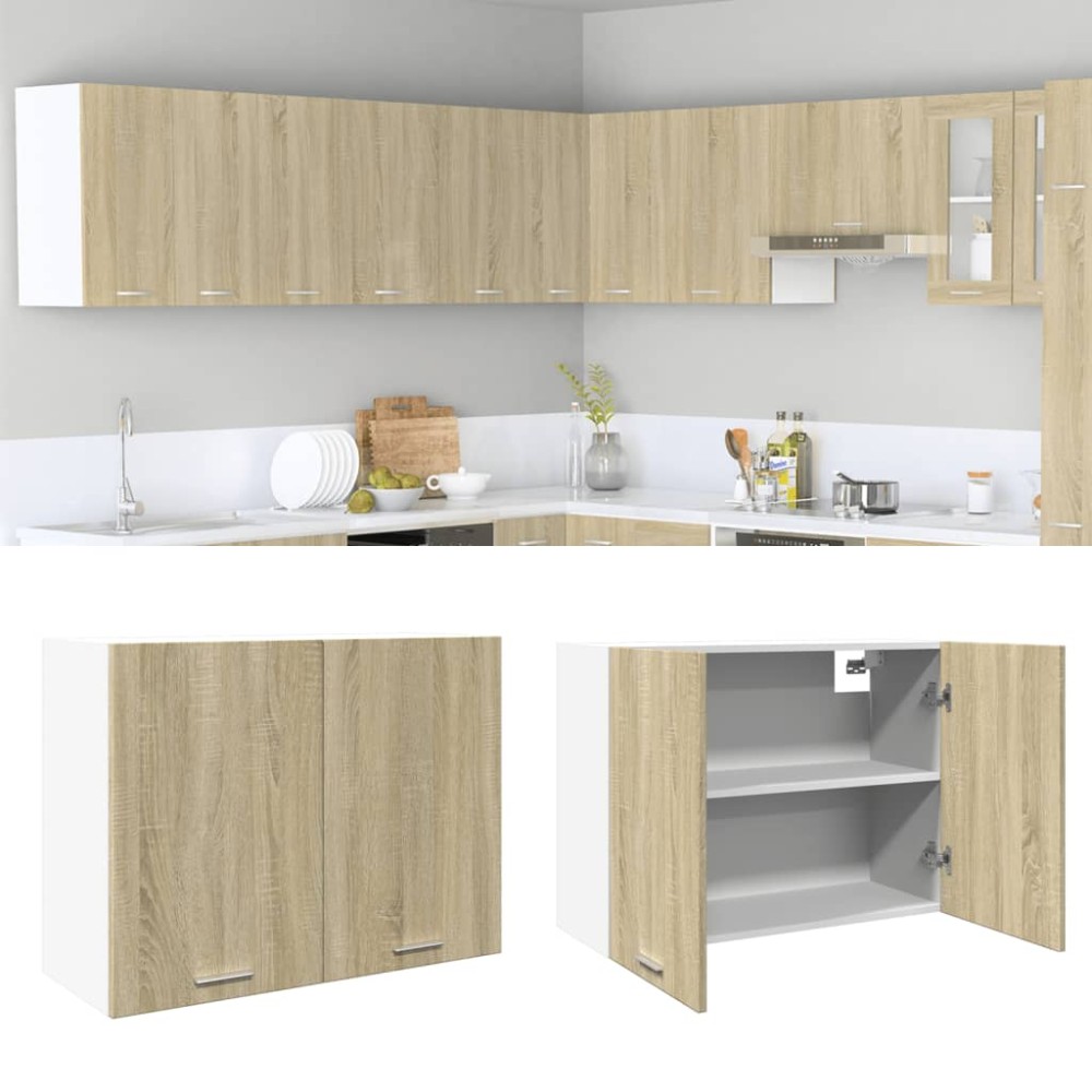 vidaXL Κρεμαστό Ντουλάπι "Lyon" Ξύλο Sonoma Δρυς 80x31x60 εκ. από Τεχνητό Ξύλο