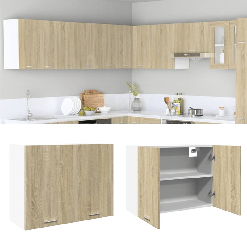 vidaXL Κρεμαστό Ντουλάπι "Lyon" Ξύλο Sonoma Δρυς 80x31x60 εκ. από Τεχνητό Ξύλο