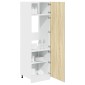 vidaXL Ντουλάπι Ψυγείου "Lyon" Sonoma Δρυς 60x57x207 εκ. από Τεχνητό Ξύλο