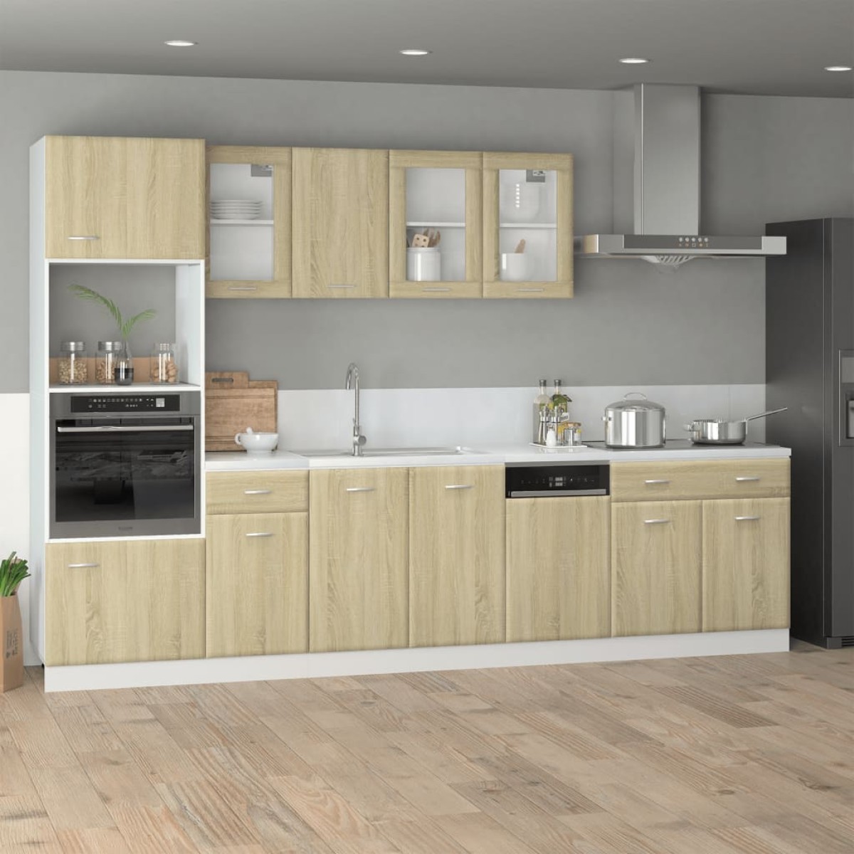 vidaXL Πάνελ Πλυντηρίου Πιάτων Sonoma Δρυς 45x3x67 εκ. από Τεχνητό Ξύλο