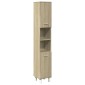 vidaXL Ντουλάπι Μπάνιου Sonoma Δρυς 30,5x30x179 εκ. από Επεξεργ. Ξύλο