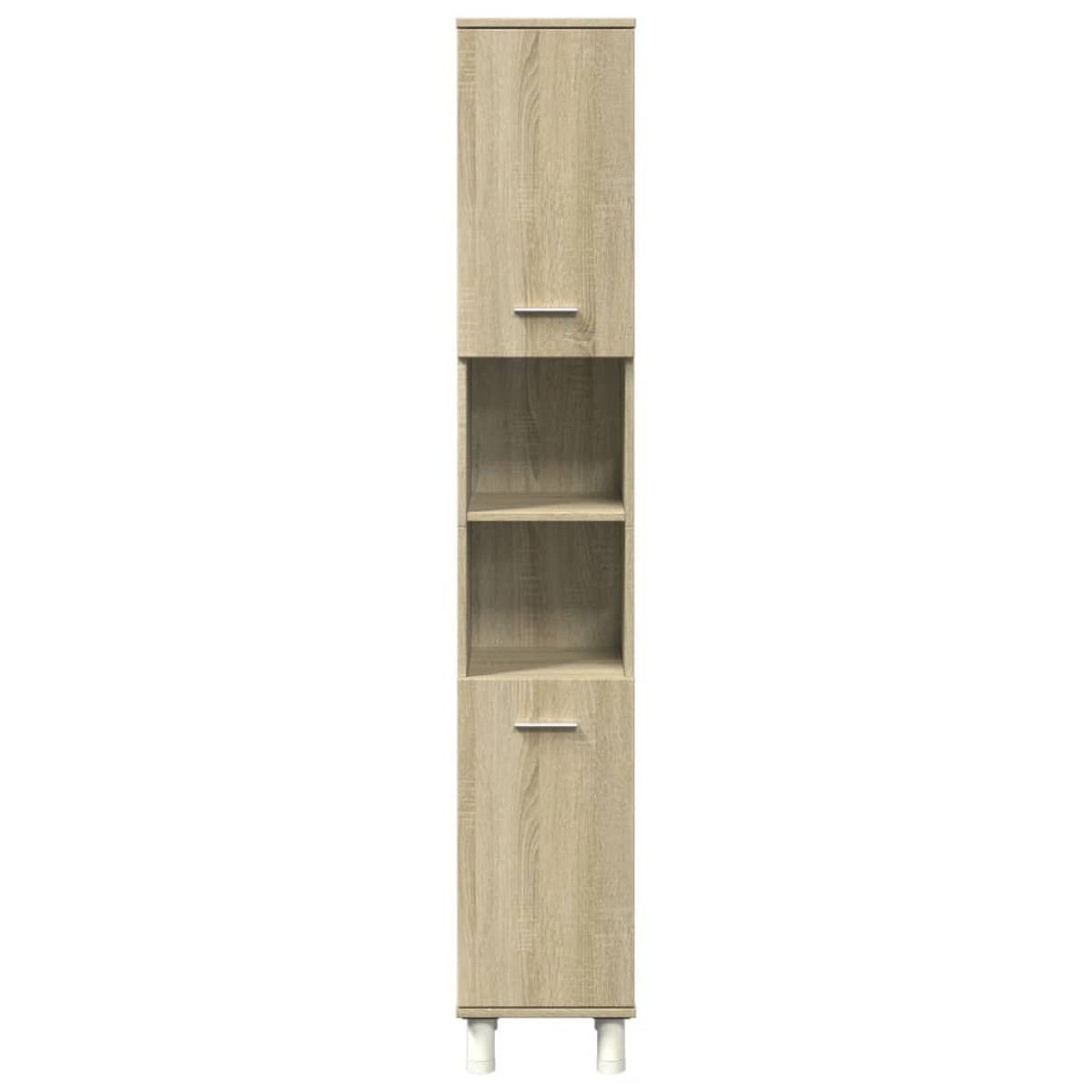 vidaXL Ντουλάπι Μπάνιου Sonoma Δρυς 30,5x30x179 εκ. από Επεξεργ. Ξύλο