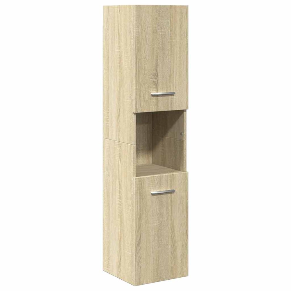 vidaXL Στήλη Μπάνιου Sonoma Δρυς 30 x 30 x 130 εκ. από Επεξ. Ξύλο