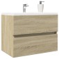 vidaXL Ντουλάπι Νιπτήρα Sonoma Δρυς 60x38,5x45 εκ. Επεξεργασμένο Ξύλο
