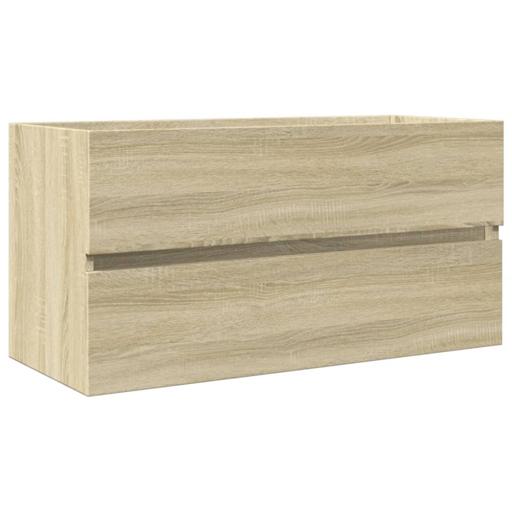 vidaXL Ντουλάπι Νιπτήρα Sonoma Δρυς 90 x 38,5 x 45 εκ. από Επεξ. Ξύλο