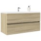 vidaXL Ντουλάπι Νιπτήρα Sonoma Δρυς 90 x 38,5 x 45 εκ. από Επεξ. Ξύλο