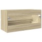 vidaXL Ντουλάπι Νιπτήρα Sonoma Δρυς 90 x 38,5 x 45 εκ. από Επεξ. Ξύλο