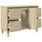 vidaXL Ντουλάπι Νιπτήρα Sonoma Δρυς 80x33x60 εκ. Επεξεργασμένο Ξύλο