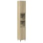 vidaXL Ντουλάπι Μπάνιου Sonoma Δρυς 30x30x190 εκ. Επεξεργασμένο Ξύλο
