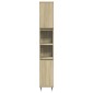 vidaXL Ντουλάπι Μπάνιου Sonoma Δρυς 30x30x190 εκ. Επεξεργασμένο Ξύλο