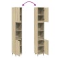 vidaXL Ντουλάπι Μπάνιου Sonoma Δρυς 30x30x190 εκ. Επεξεργασμένο Ξύλο