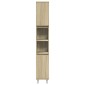 vidaXL Ντουλάπι Μπάνιου Sonoma Δρυς 30x30x190 εκ. Επεξεργασμένο Ξύλο