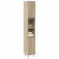 vidaXL Ντουλάπι Μπάνιου Sonoma Δρυς 30x30x190 εκ. Επεξεργασμένο Ξύλο