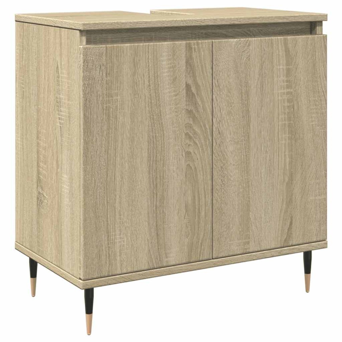 vidaXL Ντουλάπι Μπάνιου Sonoma Δρυς 58 x 33 x 60 εκ. από Επεξεργ. Ξύλο