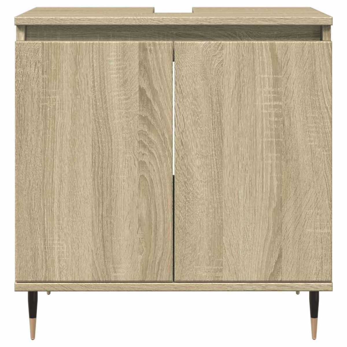 vidaXL Ντουλάπι Μπάνιου Sonoma Δρυς 58 x 33 x 60 εκ. από Επεξεργ. Ξύλο