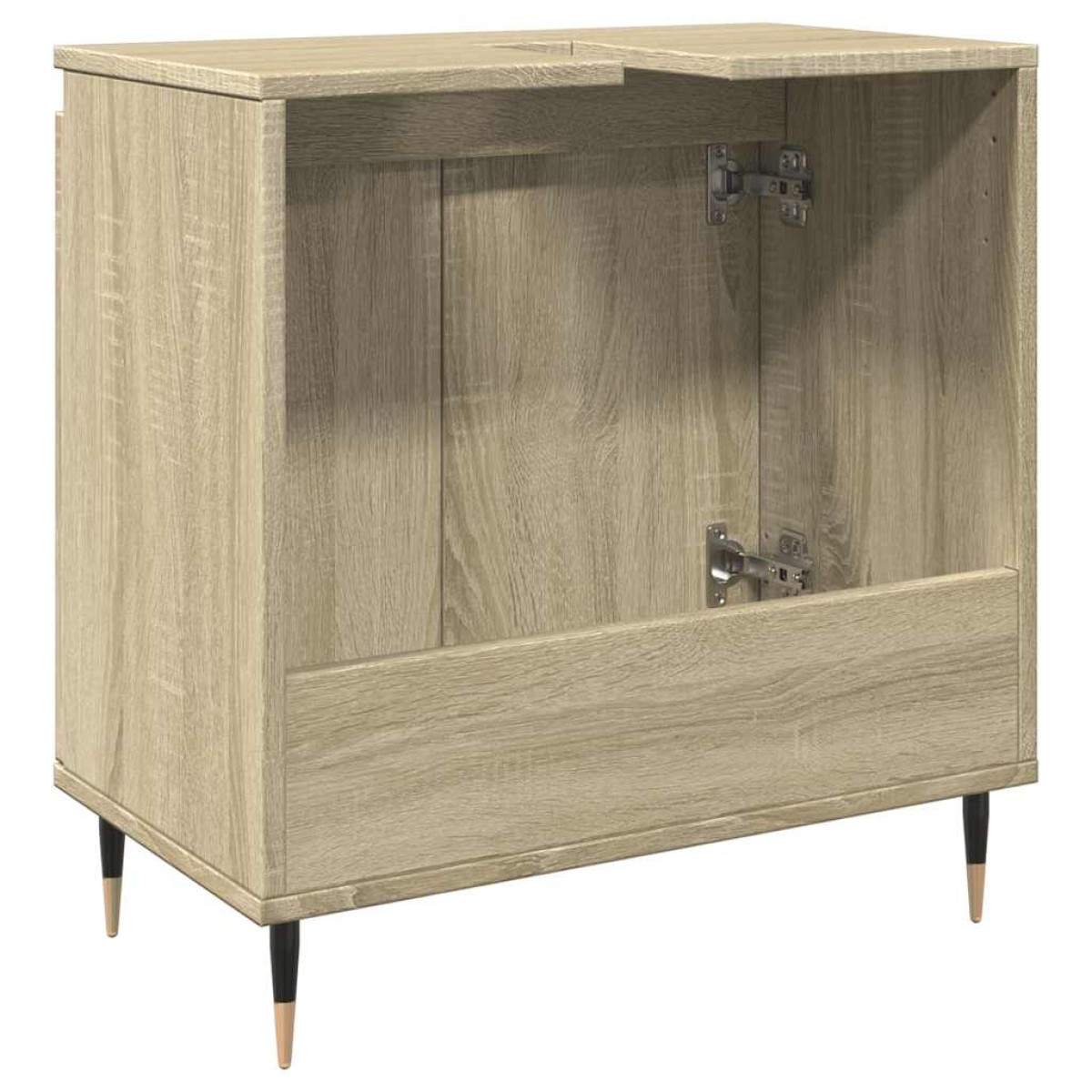 vidaXL Ντουλάπι Μπάνιου Sonoma Δρυς 58 x 33 x 60 εκ. από Επεξεργ. Ξύλο